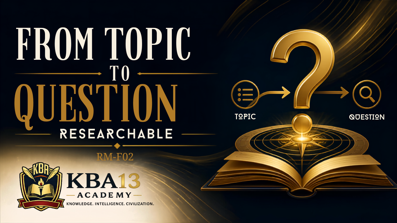 RM-F02 — From Topic to Researchable Question