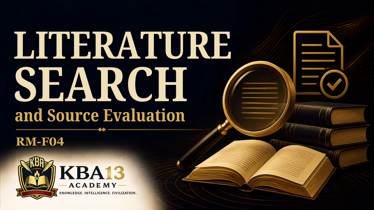 RM-F04 — Literature Search and Source Evaluation