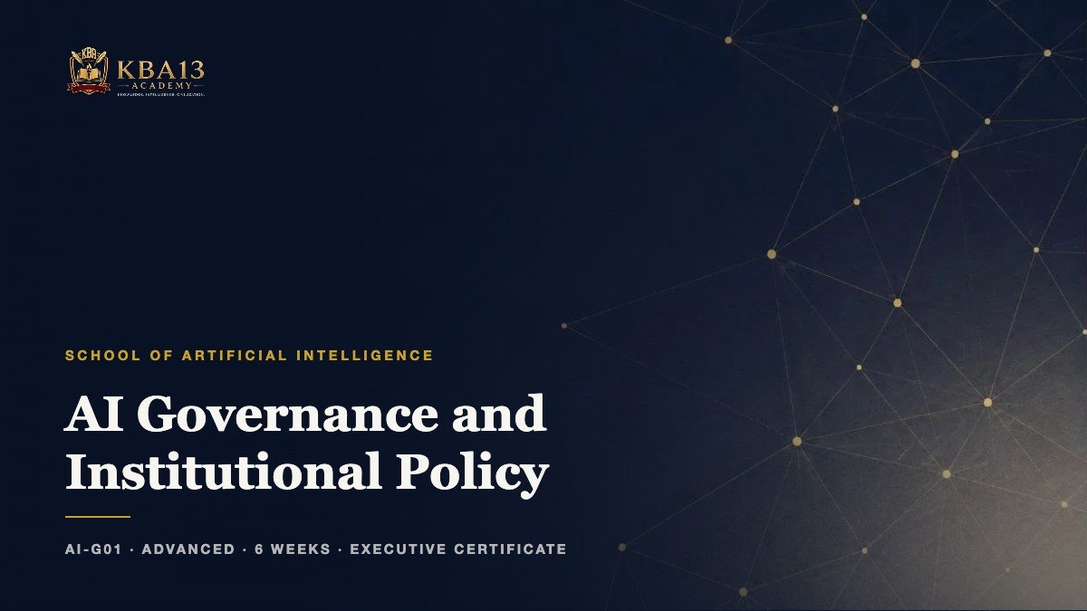 AI-G01 — AI Governance and Institutional Policy