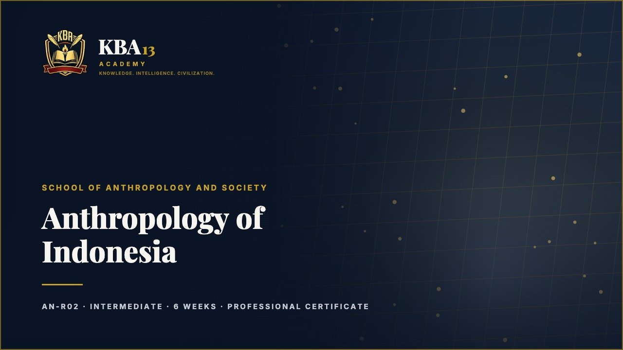 AN-R02 Anthropology of Indonesia