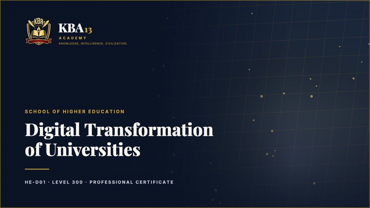 HE-D01 — Digital Transformation of Universities