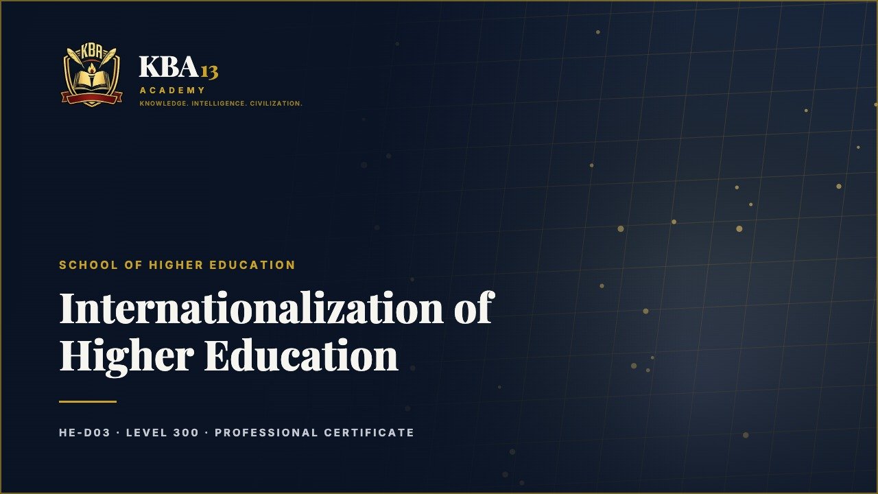 HE-D03 — Internationalization of Higher Education