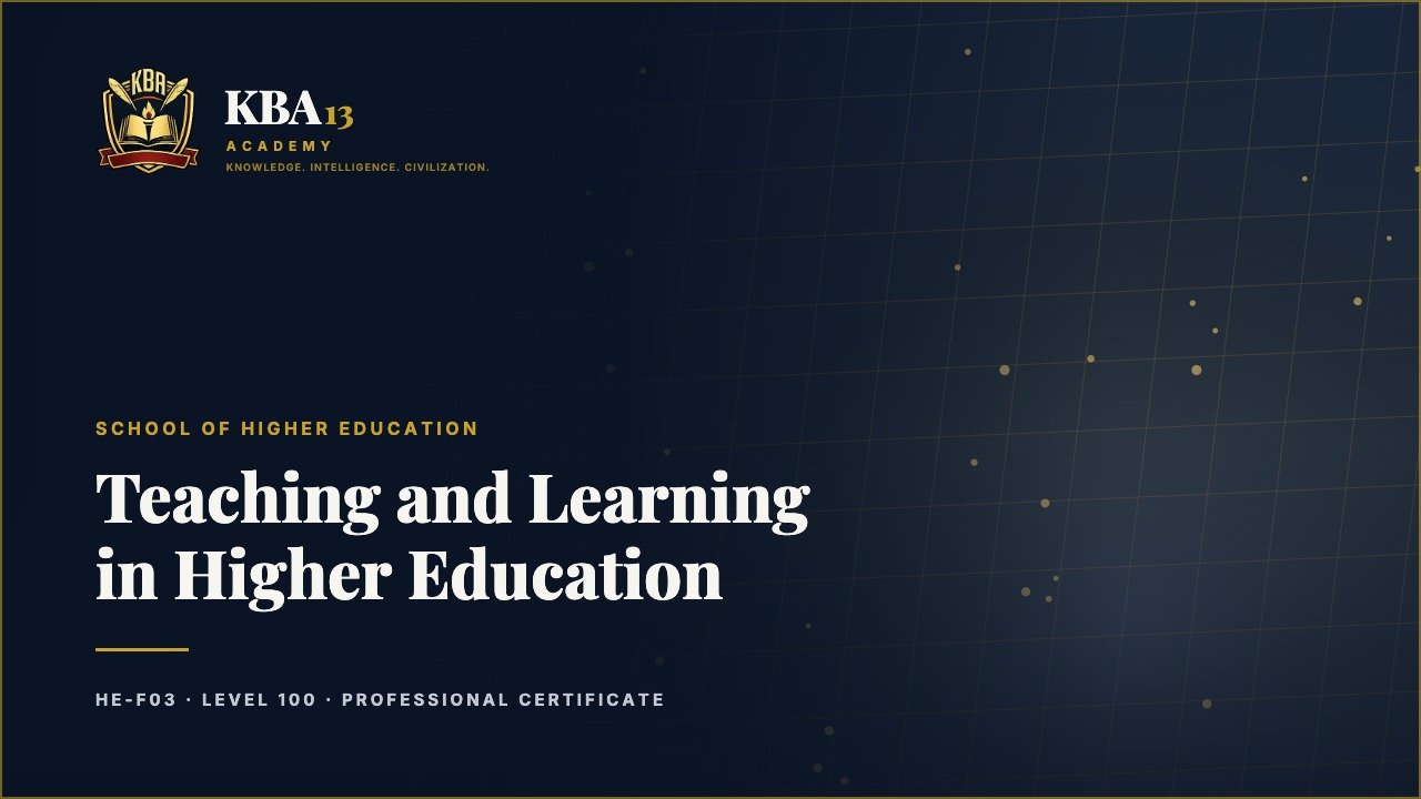 HE-F03 — Teaching and Learning in Higher Education