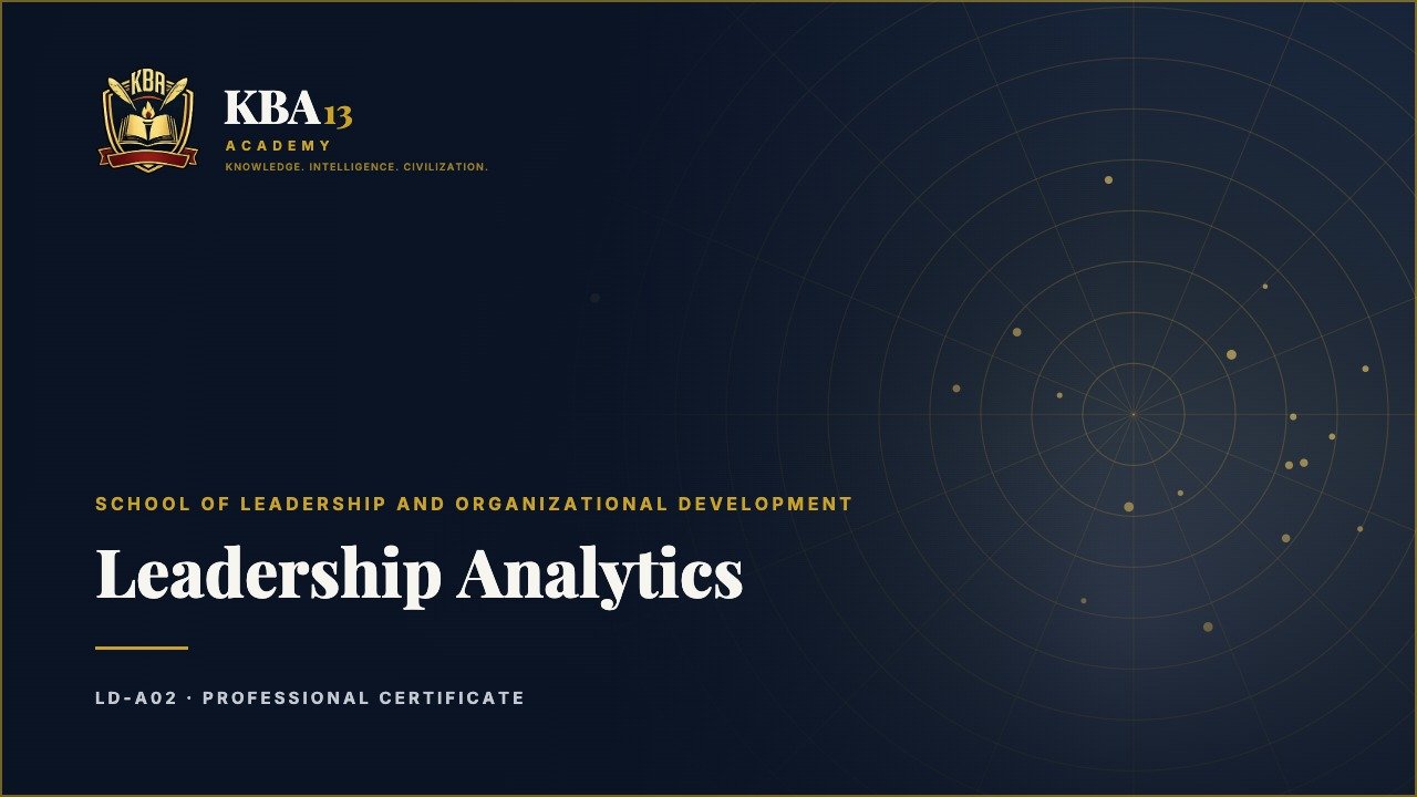 LD-A02 — Leadership Analytics