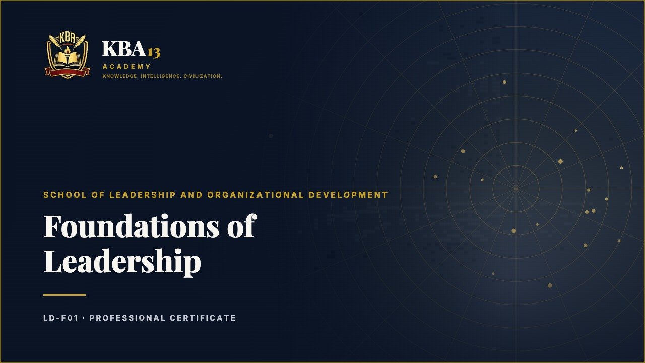 LD-F01 — Foundations of Leadership