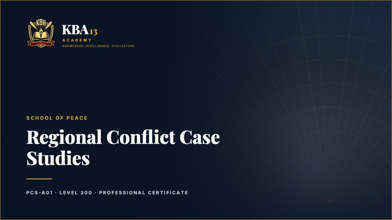 PCS-A01 — Regional Conflict Case Studies