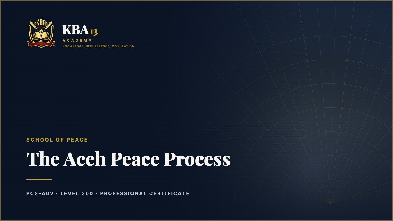 PCS-A02 — The Aceh Peace Process