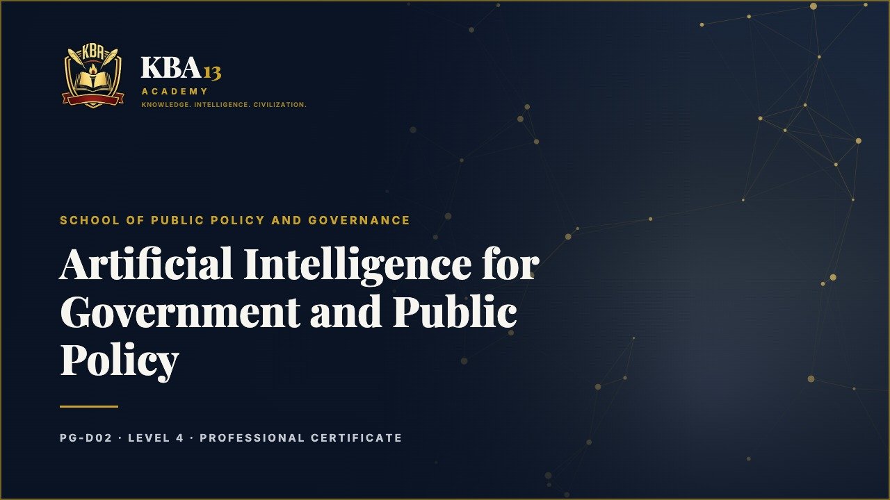 PG-D02 — Artificial Intelligence for Government and Public Policy
