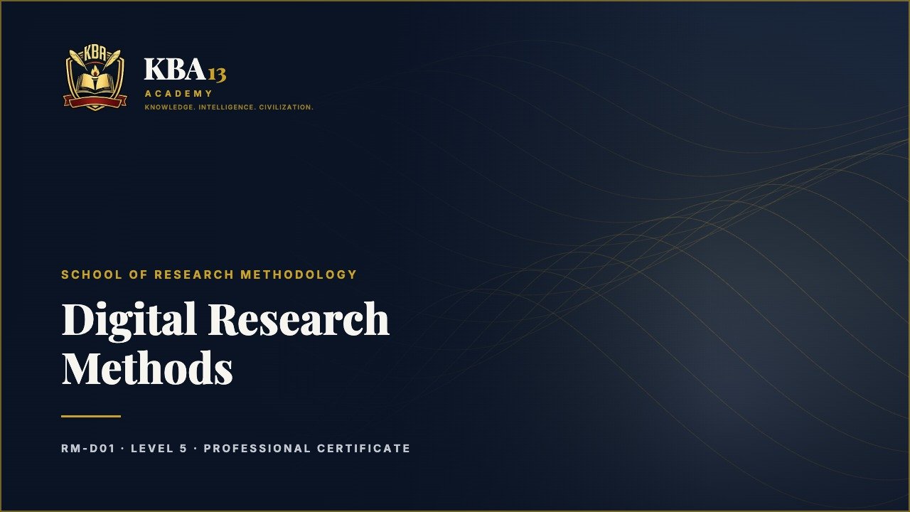 RM-D01 — Digital Research Methods