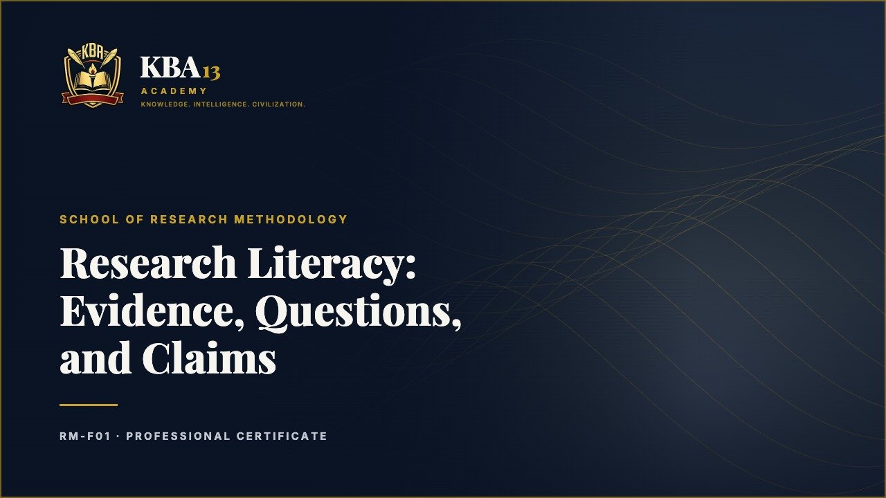 RM-F01 — Research Literacy: Evidence, Questions, and Claims