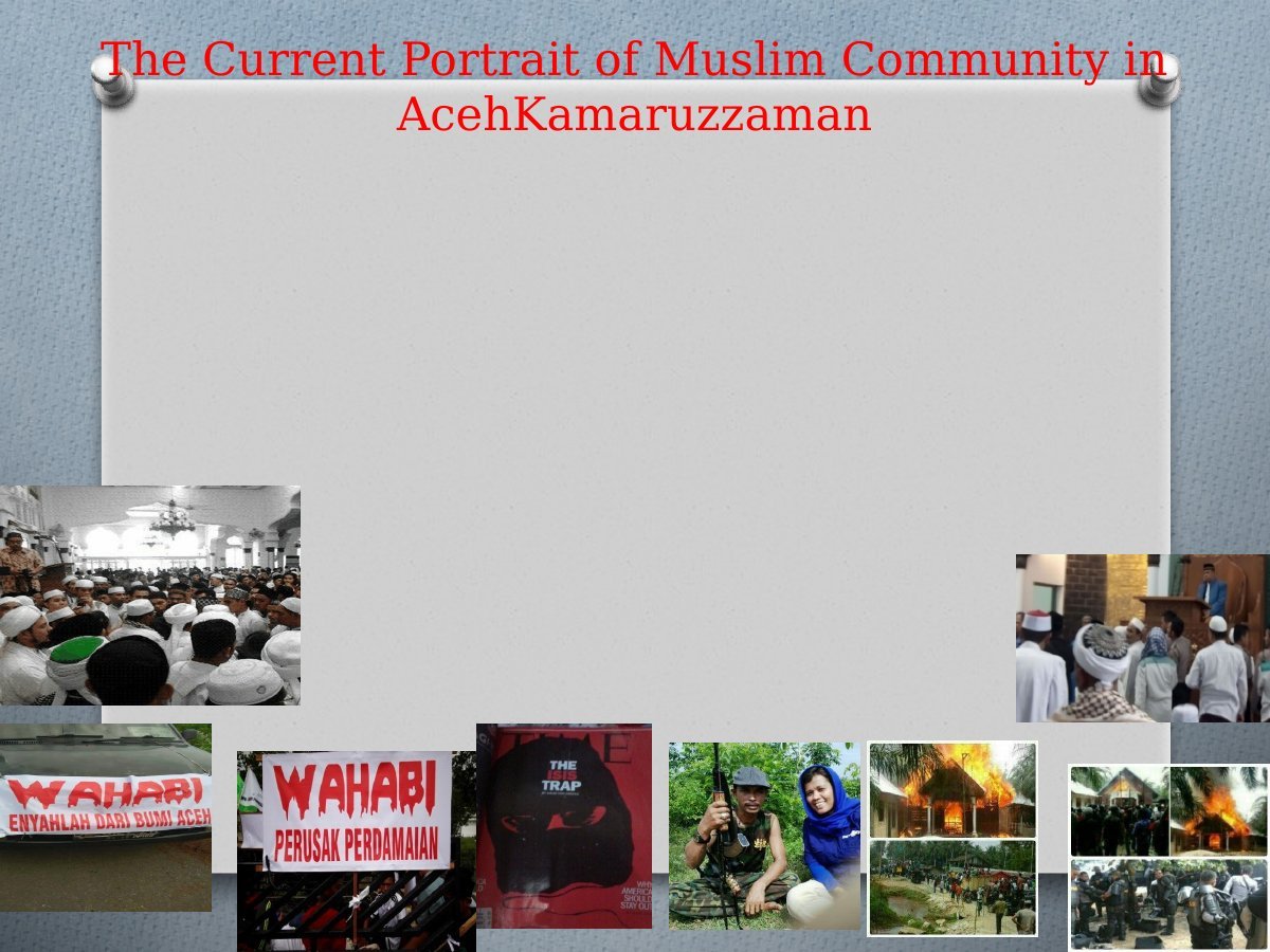 The Current Portrait of Muslim Community in Aceh