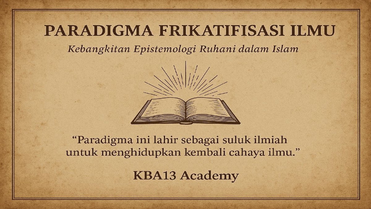 Paradigma Frikatifisasi Ilmu: Kebangkitan Epistemologi Ruhani dalam Islam