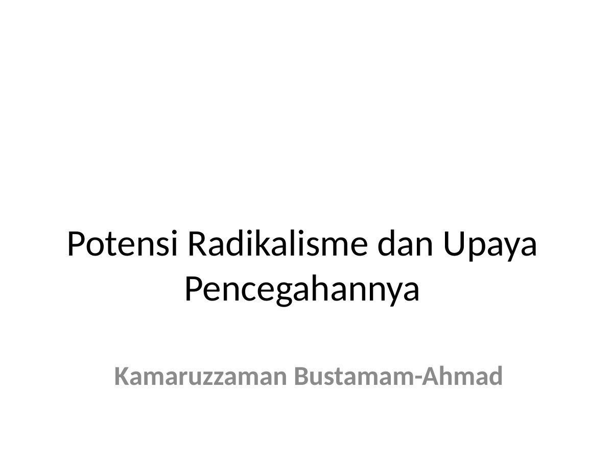 Potensi Radikalisme dan Upaya Pencegahannya
