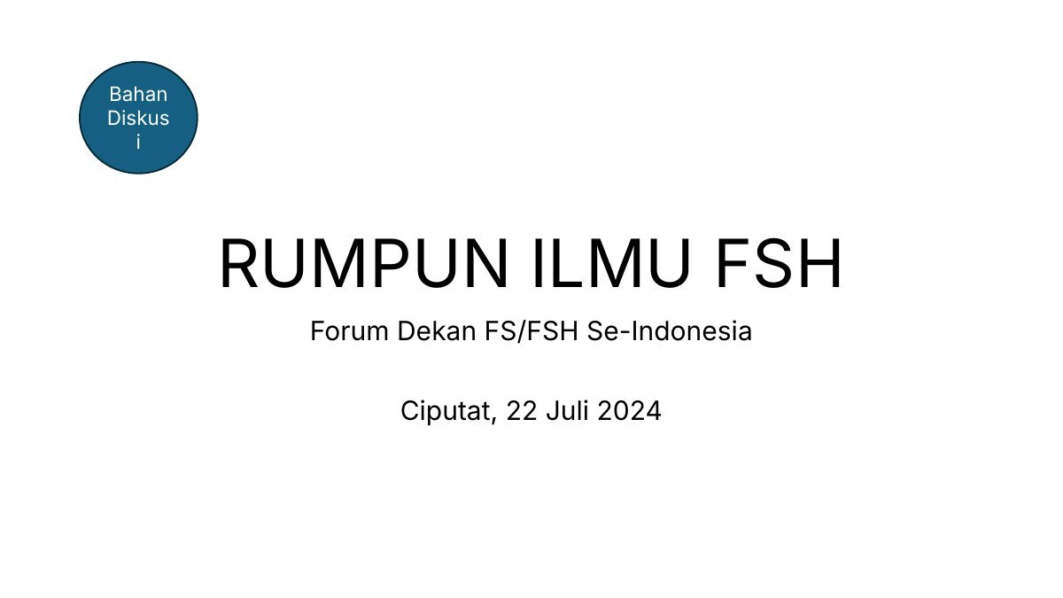 Rumpun Ilmu Fakultas Syariah dan Hukum