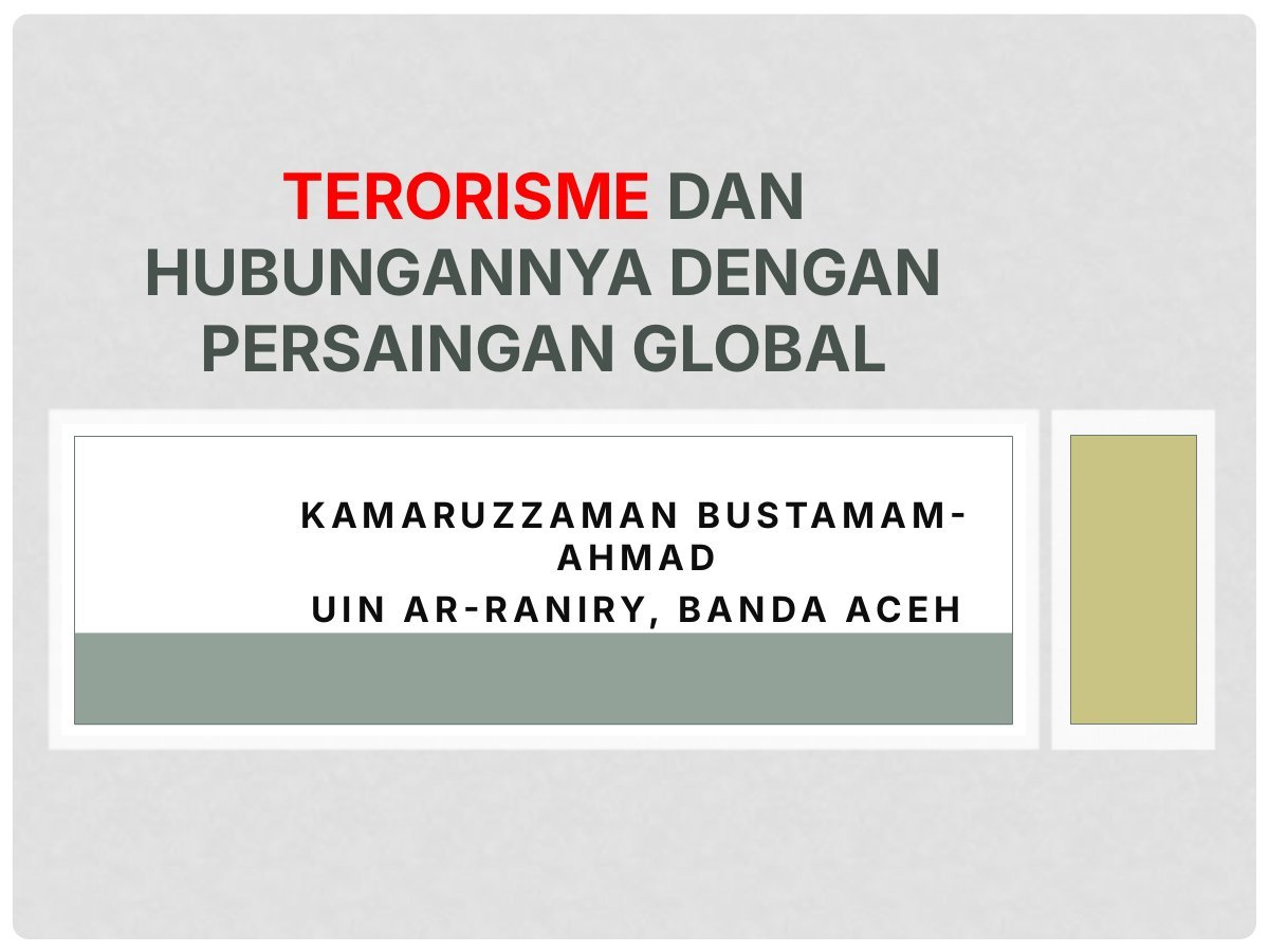 Terorisme dan Hubungannya dengan Persaingan Global