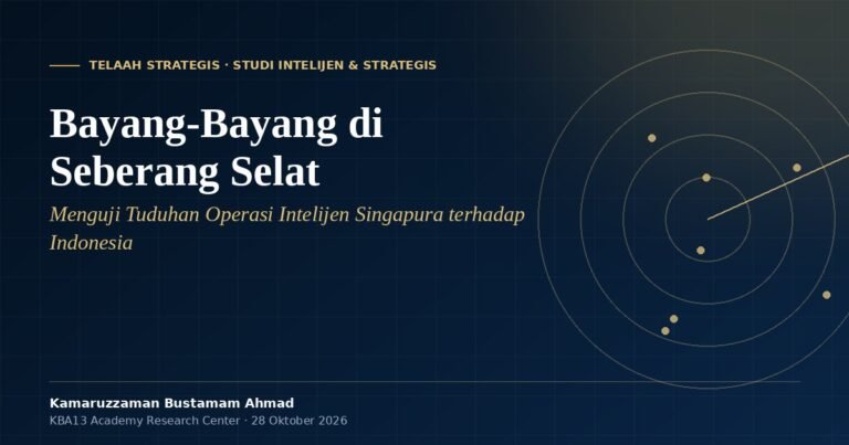 Bayang-Bayang di Seberang Selat: Menguji Tuduhan Operasi Intelijen Singapura terhadap Indonesia dari Kabel Laut hingga Pasar Modal