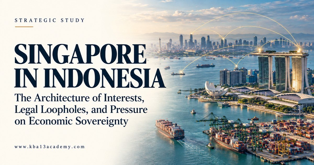 Singapura di Indonesia: Arsitektur Kepentingan, Celah Hukum, dan Tekanan terhadap Kedaulatan Ekonomi