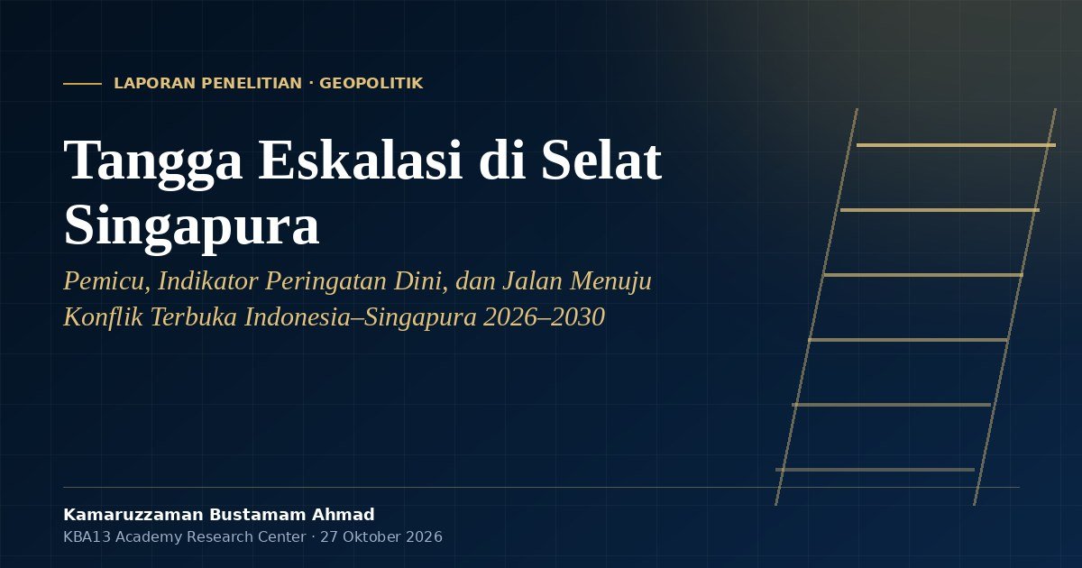 Tangga Eskalasi di Selat Singapura: Pemicu, Indikator Peringatan Dini, dan Jalan Menuju Konflik Terbuka Indonesia–Singapura 2026–2030